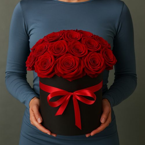 Цветы в коробке «Классика страсти»